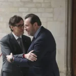 El ministro Puente junto a Salvador Illa, el pasado enero.