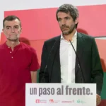 Antonio Maíllo y Ernest Urtasun en la rueda de prensa conjunta de este lunes.