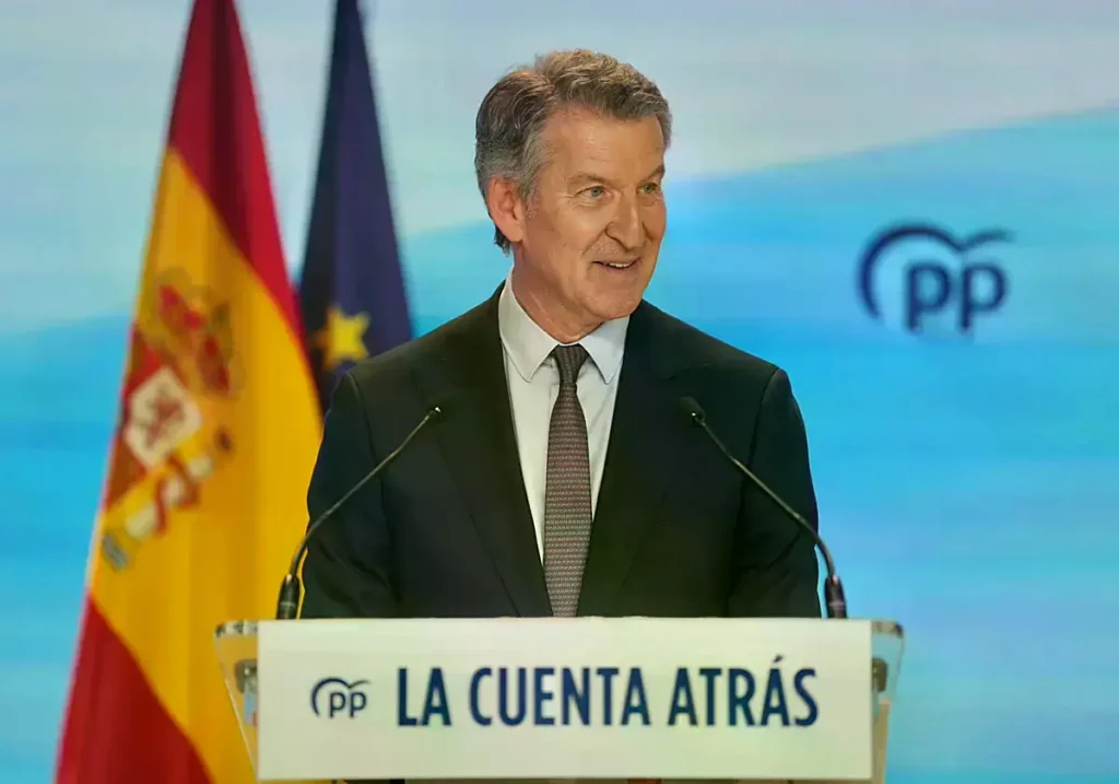 Alberto Núñez Feijóo hace balance del curso político en Génova