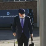 El excomisario Villarejo a su llegada este lunes a la Audiencia Nacional.
