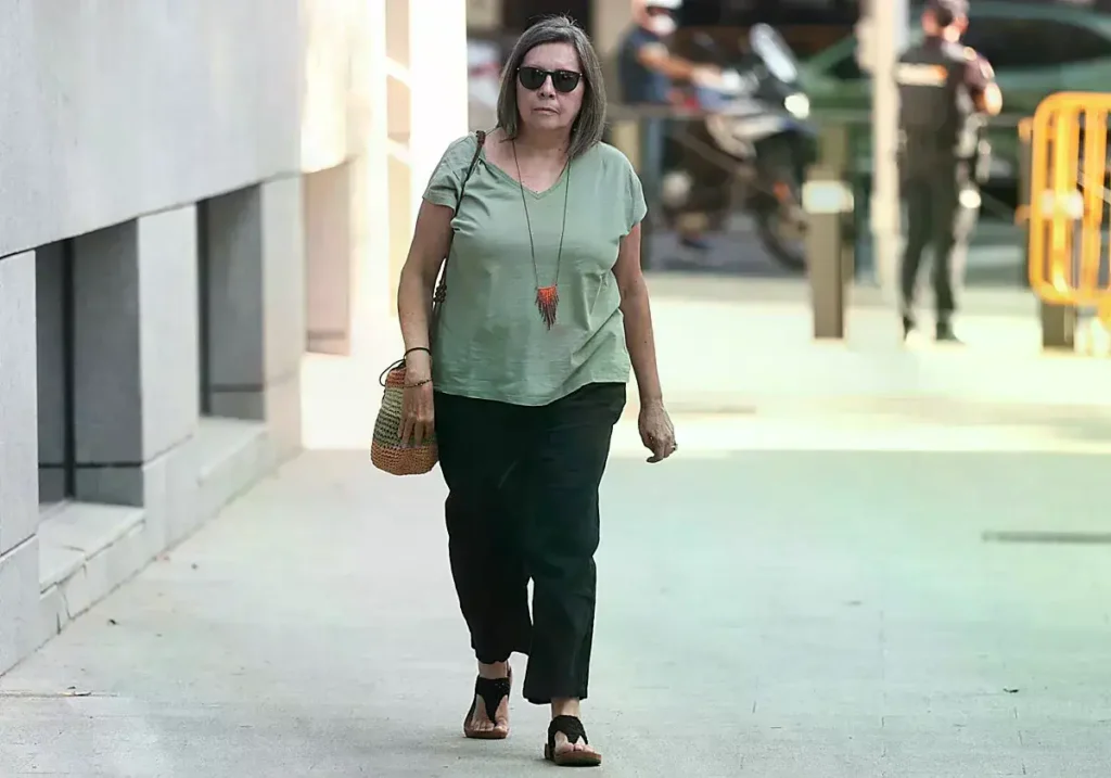 Celia Rodríguez a su llegada este martes a la Audiencia Nacional.