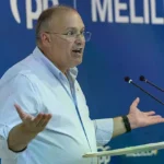 Miguel Tellado, secretario general del PP, en una comparecencia.